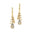 Spiral Diamond Pear Cut Opal Dangle Earrings - GeumJewels