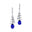 Spiral Diamond Pear Cut Tanzanite Dangle Earrings - GeumJewels