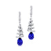 Spiral Diamond Pear Cut Tanzanite Dangle Earrings - GeumJewels