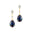 Teardrop Alexandrite Drop Earrings with Accent Diamonds - GeumJewels