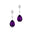 Teardrop Amethyst Drop Earrings with Accent Diamonds - GeumJewels