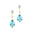 Teardrop Aquamarine Drop Earrings with Accent Diamonds - GeumJewels