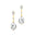 Teardrop Lab Diamond Drop Earrings with Accent Diamonds - GeumJewels