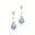 Teardrop Moonstone Drop Earrings with Accent Diamonds - GeumJewels