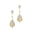 Teardrop Opal Drop Earrings with Accent Diamonds - GeumJewels