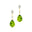 Teardrop Peridot Drop Earrings with Accent Diamonds - GeumJewels