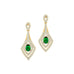 Vintage Inspired Pear Cut Emerald Diamond Drop Earrings - GeumJewels