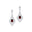 Vintage Inspired Pear Cut Garnet Diamond Drop Earrings - GeumJewels