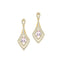 Vintage Inspired Pear Cut Morganite Diamond Drop Earrings - GeumJewels