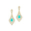 Vintage Inspired Pear Cut Paraiba Tourmaline Diamond Drop Earrings - GeumJewels