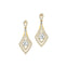 Vintage Lab Diamond Inspired Pear Cut Diamond Drop Earrings - GeumJewels