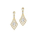Vintage Lab Diamond Inspired Pear Cut Diamond Drop Earrings - GeumJewels