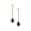 Vintage Style Pear Cut Alexandrite Halo Diamond Drop Earrings - GeumJewels