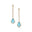 Vintage Style Pear Cut Aquamarine Halo Diamond Drop Earrings - GeumJewels
