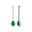 Vintage Style Pear Cut Emerald Halo Diamond Drop Earrings - GeumJewels