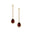 Vintage Style Pear Cut Garnet Halo Diamond Drop Earrings - GeumJewels