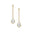 Vintage Style Pear Cut Lab Diamond Halo Diamond Drop Earrings - GeumJewels