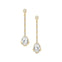 Vintage Style Pear Cut Lab Diamond Halo Diamond Drop Earrings - GeumJewels