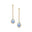 Vintage Style Pear Cut Moonstone Halo Diamond Drop Earrings - GeumJewels
