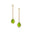Vintage Style Pear Cut Peridot Halo Diamond Drop Earrings - GeumJewels