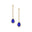 Vintage Style Pear Cut Tanzanite Halo Diamond Drop Earrings - GeumJewels