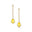 Vintage Style Pear Cut Yellow Sapphire Halo Diamond Drop Earrings - GeumJewels