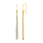 Classic Style Long Diamond Drop Earrings - GeumJewels