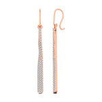 Classic Style Long Diamond Drop Earrings - GeumJewels