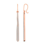 Classic Style Long Diamond Drop Earrings - GeumJewels