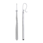 Classic Style Long Diamond Drop Earrings - GeumJewels