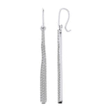 Classic Style Long Diamond Drop Earrings - GeumJewels