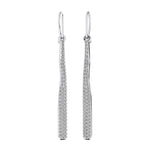 Classic Style Long Diamond Drop Earrings - GeumJewels