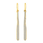 Classic Style Long Diamond Drop Earrings - GeumJewels
