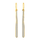 Classic Style Long Diamond Drop Earrings - GeumJewels