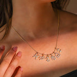 Libra Zodiac Diamond Charm Gold Pendant - GeumJewels