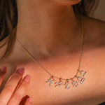 Pisces Zodiac Diamond Charm Gold Pendant - GeumJewels