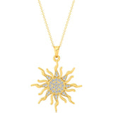 Shinning Sun Diamond Celestial Pendant - GeumJewels