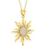 Shinning Sun Diamond Celestial Pendant - GeumJewels