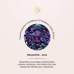 Classic Dome Shaped Diamond Oval Cut Alexandrite Ring - GeumJewels