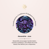 Classic Dome Shaped Diamond Oval Cut Alexandrite Ring - GeumJewels