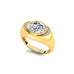 Classic Dome Shaped Diamond Oval Cut Lab Diamond Ring - GeumJewels