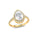 Classic Pear Shaped Lab Diamond Halo Diamond Engagement Ring - GeumJewels