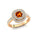 Double Halo Diamond Cushion Cut Citrine Ring - GeumJewels