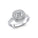 Double Halo Diamond Cushion Cut Lab Diamond Ring - GeumJewels