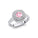 Double Halo Diamond Cushion Cut Morganite Ring - GeumJewels