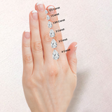 Fashionable V Shaped Diamond Ring with Pear Cut Lab Diamond - GeumJewels