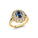 Flower Inspired Cluster Diamond Oval Alexandrite Engagement Ring - GeumJewels