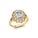 Flower Inspired Cluster Diamond Oval Lab Diamond Engagement Ring - GeumJewels