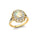 Flower Inspired Cluster Diamond Oval Opal Engagement Ring - GeumJewels