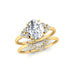 Lab Diamond Gold Ring with Stackable Diamond Band - GeumJewels